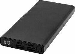 Внешний аккумулятор Höginn в металлическом корпусе, 10000mAh, черный