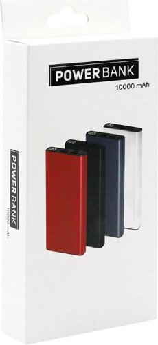 Внешний аккумулятор Höginn в металлическом корпусе, 10000mAh, черный