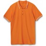 Рубашка поло Unit Virma Stripes, оранжевая, размер S