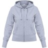 Толстовка женская Hooded Full Zip серый меланж, XS