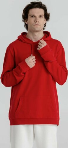 Толстовка с капюшоном унисекс Hoodie, красная, XL