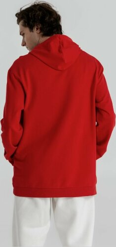 Толстовка с капюшоном унисекс Hoodie, красная, XL