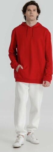 Толстовка с капюшоном унисекс Hoodie, красная, XL