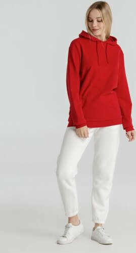 Толстовка с капюшоном унисекс Hoodie, красная, XL