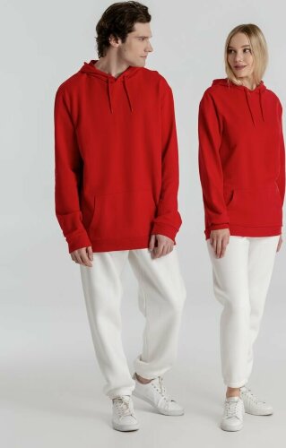 Толстовка с капюшоном унисекс Hoodie, красная, XL