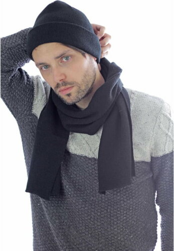 Шарф вязаный WIND SCARF, черный
