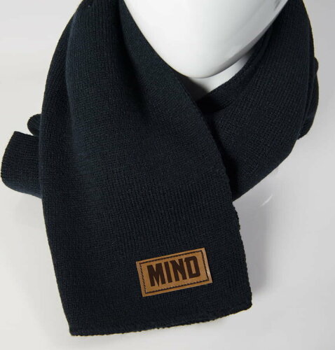 Шарф вязаный WIND SCARF, черный