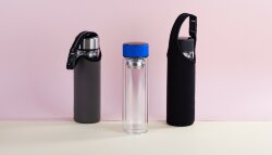 Заварочный термос "Остин" 320 мл в чехле, серый