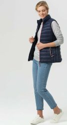 Жилет женский Sol&#039;s Victoire BW Women, темно-синий, размер XL