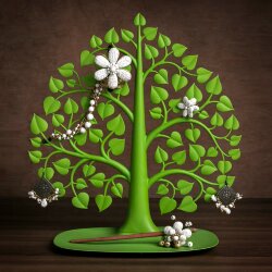 Декоративный органайзер для украшений Bodhi, зеленый 