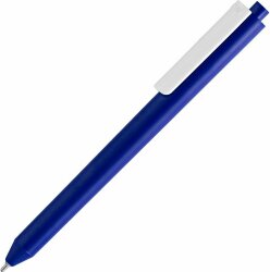 Ручка шариковая Pigra P03 Mat, темно-синяя с белым