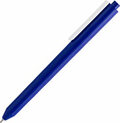 Ручка шариковая Pigra P03 Mat, темно-синяя с белым