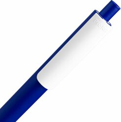Ручка шариковая Pigra P03 Mat, темно-синяя с белым