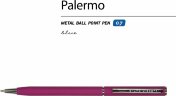 Ручка Bruno Visconti Palermo шариковая автоматическая, бордовый металлический корпус, 0.7 мм, синяя