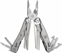 Мультитул Stinger, 105 мм, 14 функций, сталь, серебристый, в комплекте нейлоновый чехол