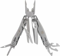 Мультитул Stinger, 105 мм, 14 функций, сталь, серебристый, в комплекте нейлоновый чехол