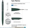 Ручка металлическая шариковая San Remo, софт-тач, 1.0 мм, зеленый