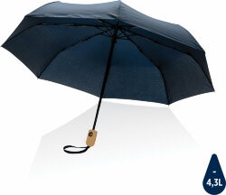Автоматический зонт Impact из RPET AWARE™ с бамбуковой рукояткой, d94 см