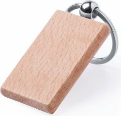 Брелок &quot;PELTON&quot;, прямоугольник, натуральный бук., бежевый