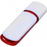 Флешка 3.0 промо прямоугольной классической формы с цветными вставками, 32 Гб, белый/красный