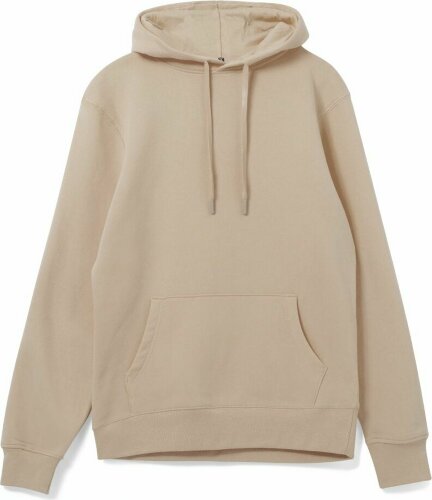Толстовка с капюшоном унисекс Hoodie, бежевая, S