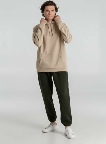Толстовка с капюшоном унисекс Hoodie, бежевая, S