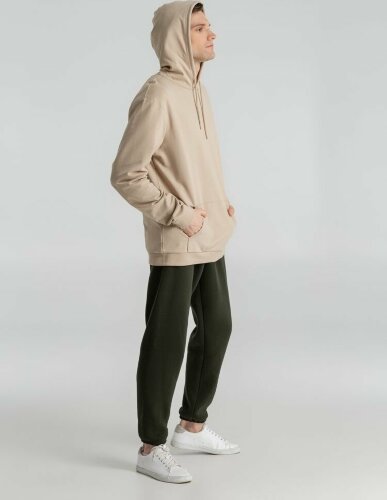 Толстовка с капюшоном унисекс Hoodie, бежевая, S