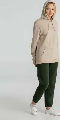 Толстовка с капюшоном унисекс Hoodie, бежевая, S