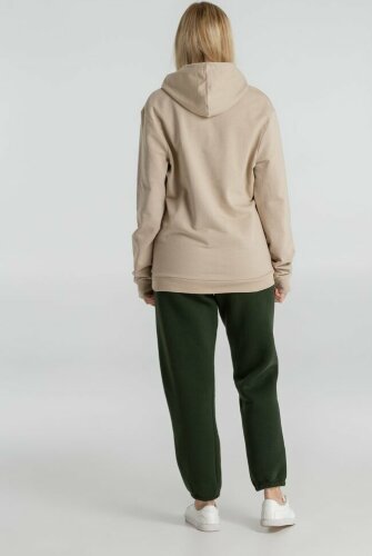 Толстовка с капюшоном унисекс Hoodie, бежевая, S