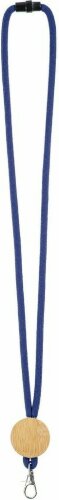 Шнурок для бейджа Tube Wood, синий