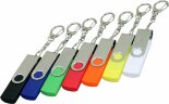 Флешка с поворотным механизмом, c дополнительным разъемом Micro USB, 16 Гб, черный