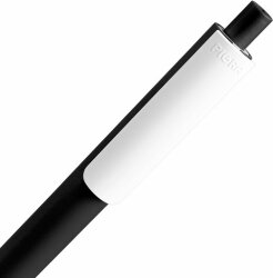 Ручка шариковая Pigra P03 Mat, черная с белым