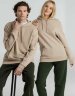 Толстовка с капюшоном унисекс Hoodie, бежевая, M