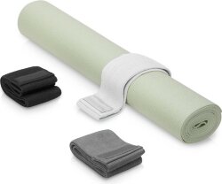 Подарочный набор с ковриком и фитнес резинками Virasana, оливковый