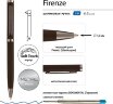 Ручка Firenze шариковая автоматическая софт-тач, коричневая