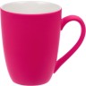 Кружка Good Morning с покрытием софт-тач, ver.2, ярко-розовая (фуксия)