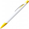  Ручка пластиковая шариковая CITIX, белый/желтый