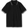 Рубашка поло Unit Virma Stripes, черная, размер S