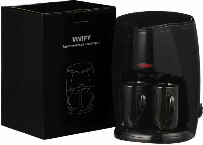 Электрическая кофеварка Vivify, черная