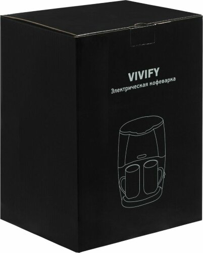 Электрическая кофеварка Vivify, черная