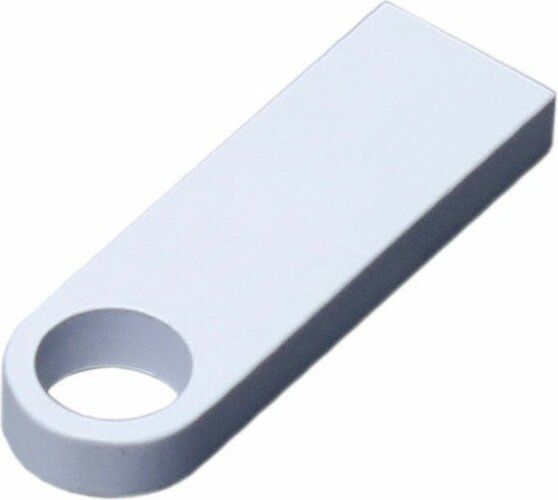 USB 2.0-флешка на 8 Гб с мини чипом и круглым отверстием, белый