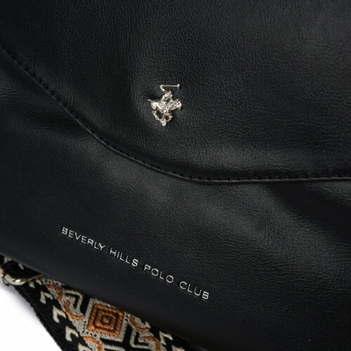 Сумка женская Beverly Hills Polo Club, черный/стальной