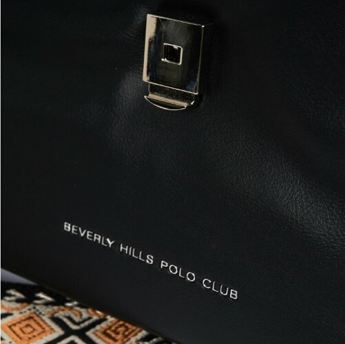 Сумка женская Beverly Hills Polo Club, черный/стальной