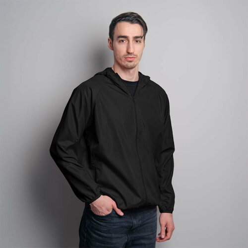 Ветровка унисекс MerchTex COLIN, черный, M