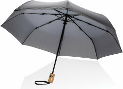Автоматический зонт Impact из RPET AWARE™ с бамбуковой рукояткой, d94 см