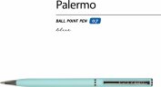 Ручка Bruno Visconti Palermo шариковая автоматическая, нежно- голубой металлический корпус, 0.7 мм, синяя