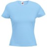 Футболка женская Fruit of the Loom LADY FIT CREW NECK T 210, голубой, S