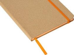 Блокнот A5 Sevilia Color, твердая обложка из крафта, 80 листов, цветной срез и форзац, натуральный/оранжевый