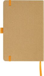 Блокнот A5 Sevilia Color, твердая обложка из крафта, 80 листов, цветной срез и форзац, натуральный/оранжевый