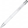  Кнопочная шариковая ручка Moneta из анодированного алюминия, синие чернила, белый
